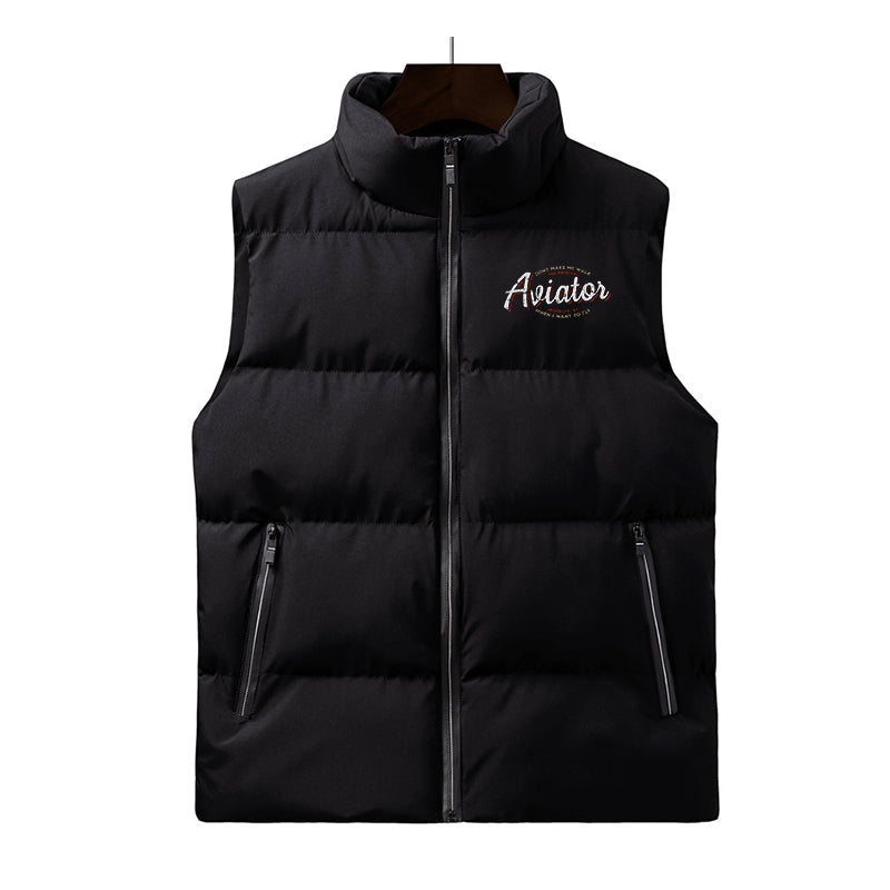 Aviator - Dont Make Me Walk Designed Puffy Vests