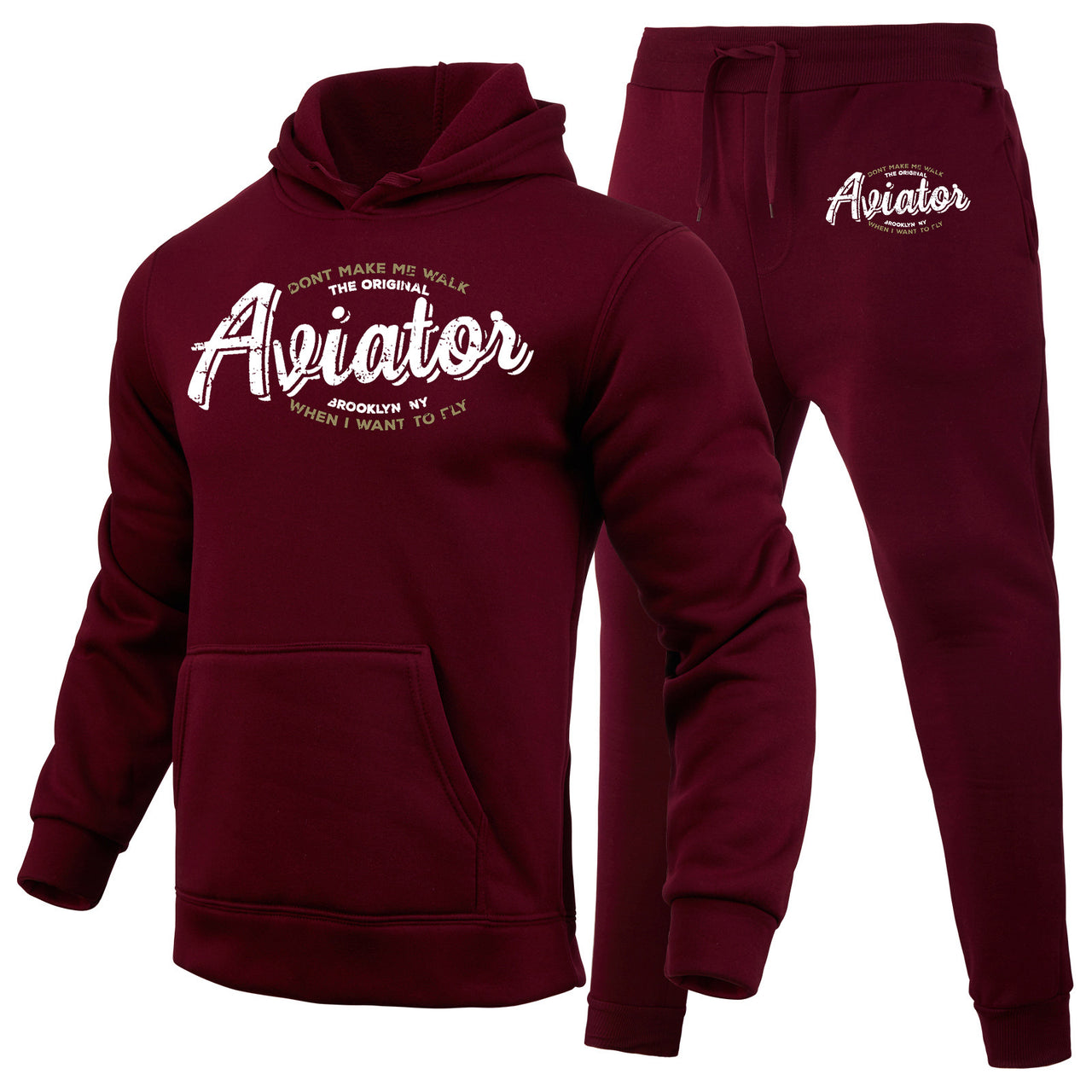 Aviator - Dont Make Me Walk Designed Hoodies & Sweatpants Set