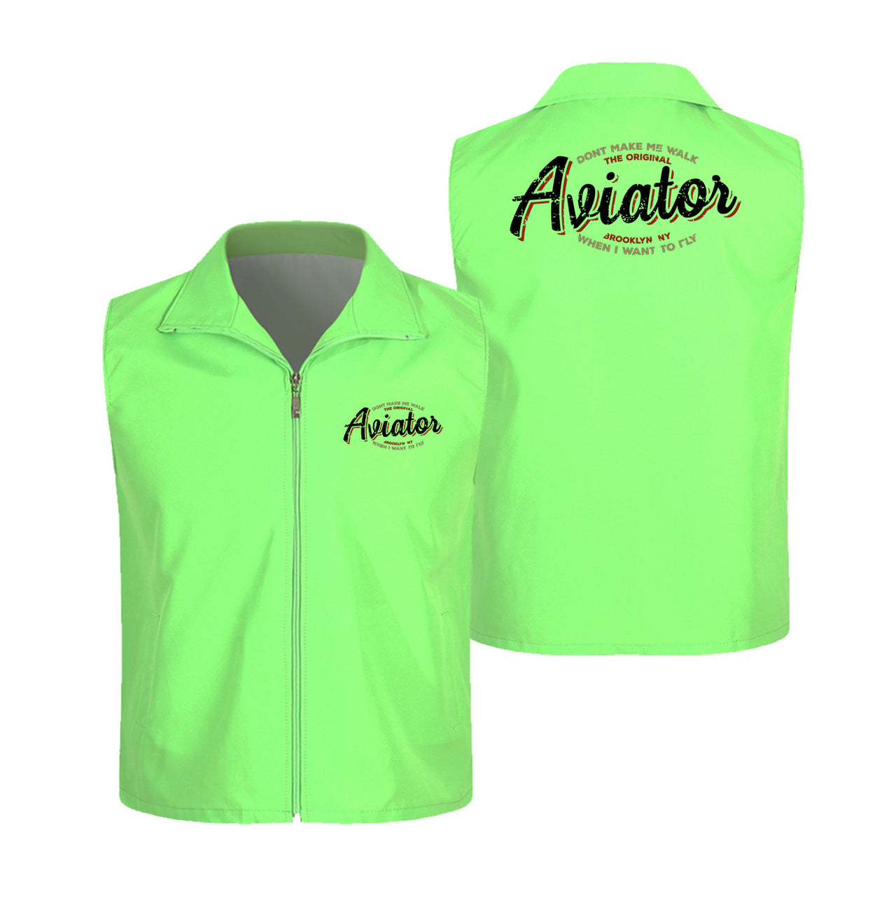 Aviator - Dont Make Me Walk Designed Thin Style Vests