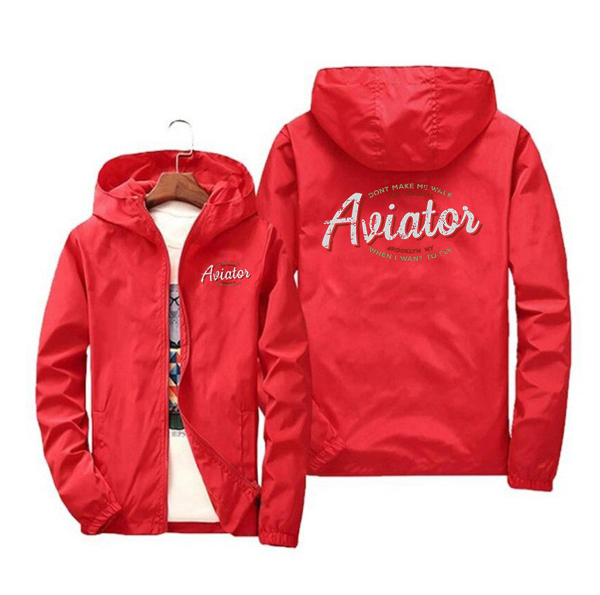 Aviator - Dont Make Me Walk Designed Windbreaker Jackets