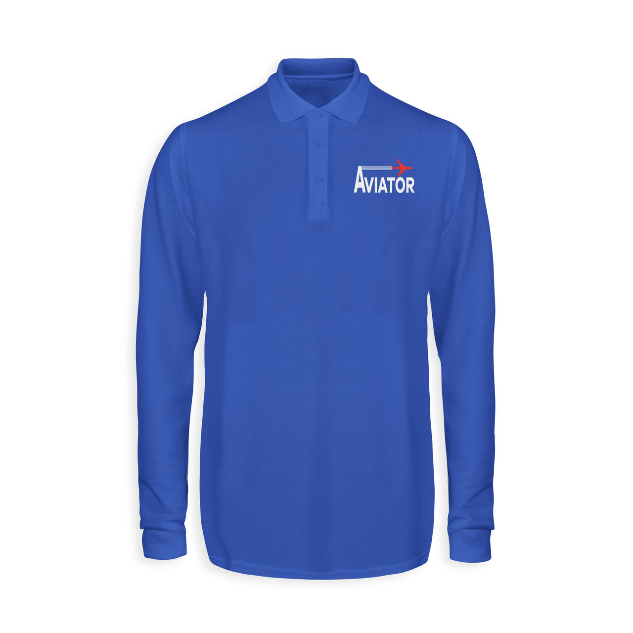 Aviator Designed Long Sleeve Polo T-Shirts