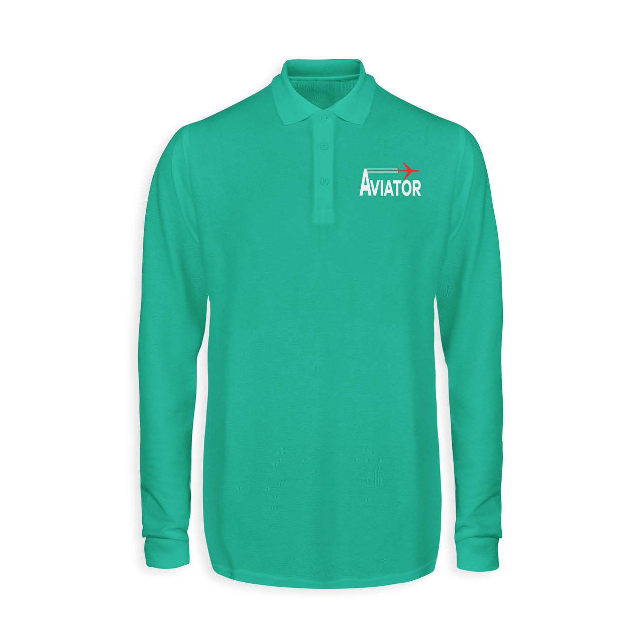 Aviator Designed Long Sleeve Polo T-Shirts