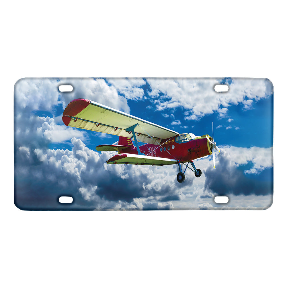 Beautiful Clouds & Antonov-2 Designed Metal (License) Plates