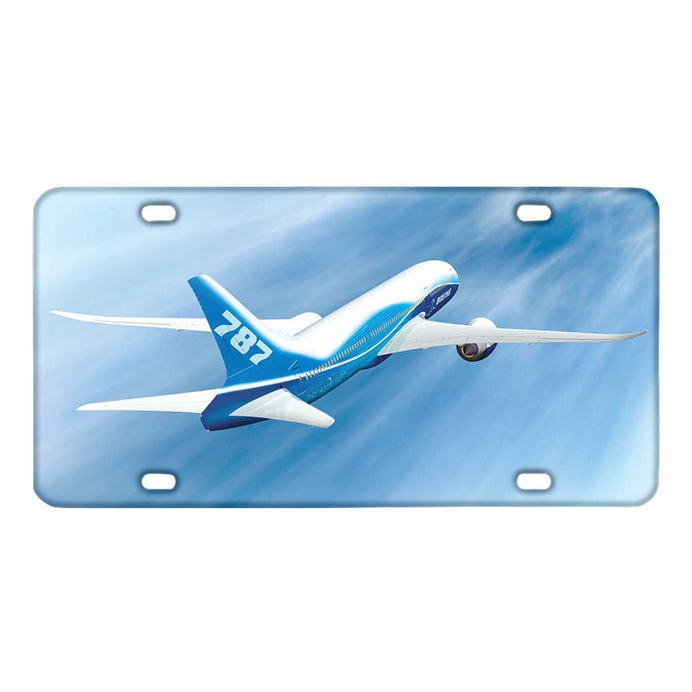 Beautiful Painting of Boeing 787 Dreamliner Designed Metal (License) Plates