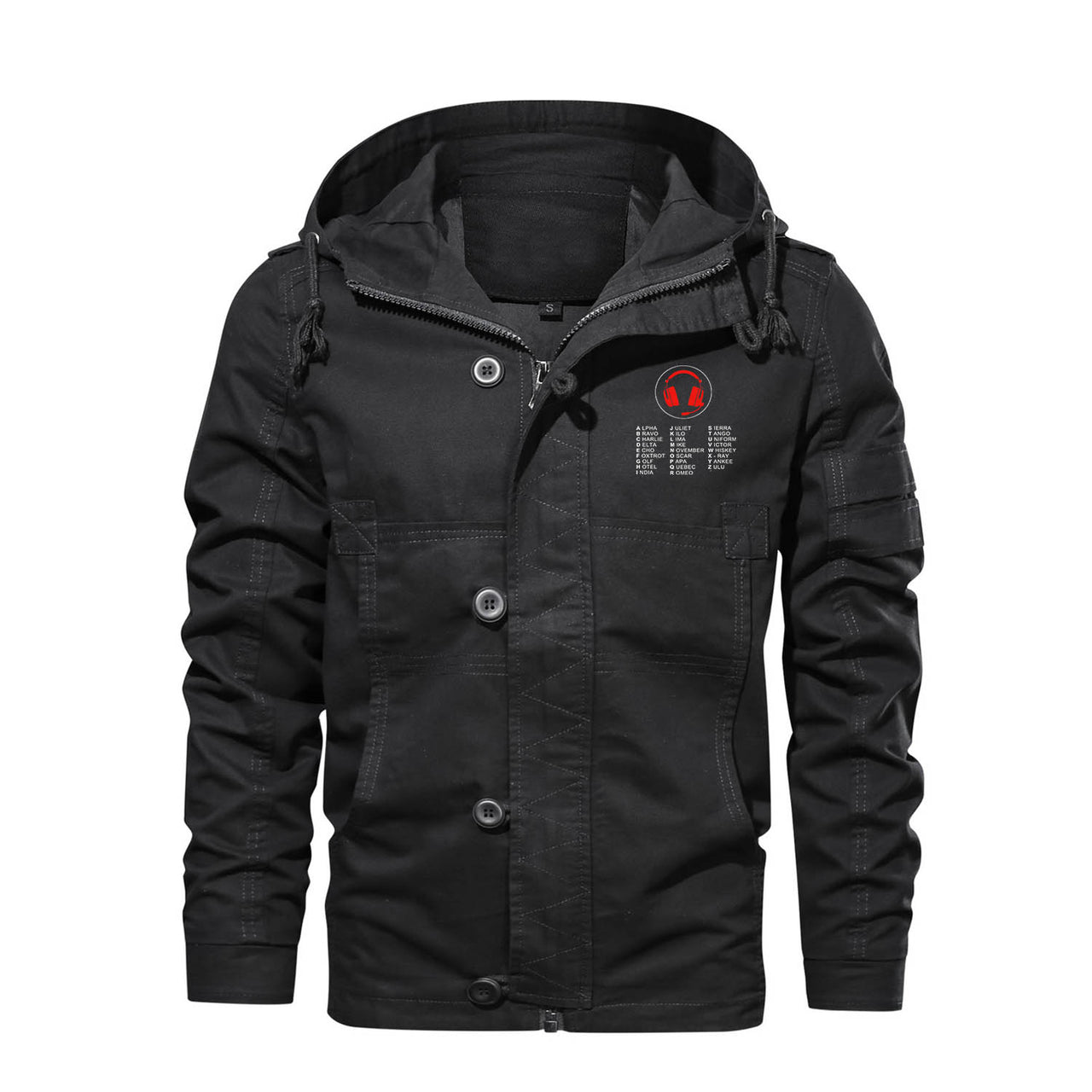 Aviation Alphabet 3 Designed Cotton Jackets