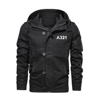 Thumbnail for A321 Flat Text Designed Cotton Jackets