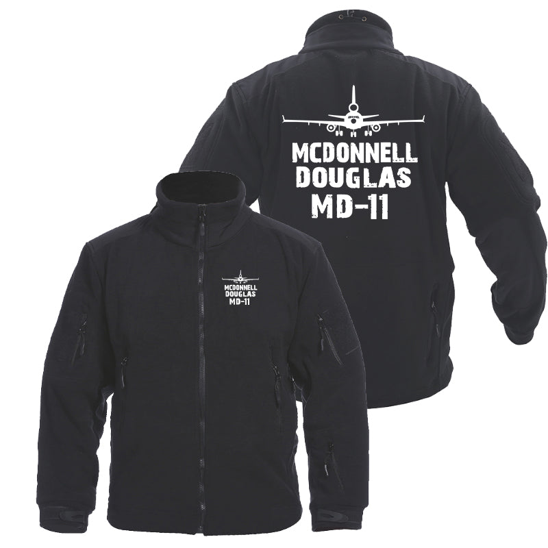 McDonnell Douglas MD-11 & Plane Designed Fleece Military Jackets (Customizable)