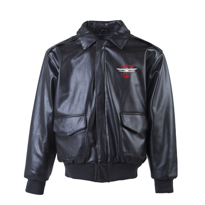 Born To Fly Designed Designed Leather Bomber Jackets (NO Fur)