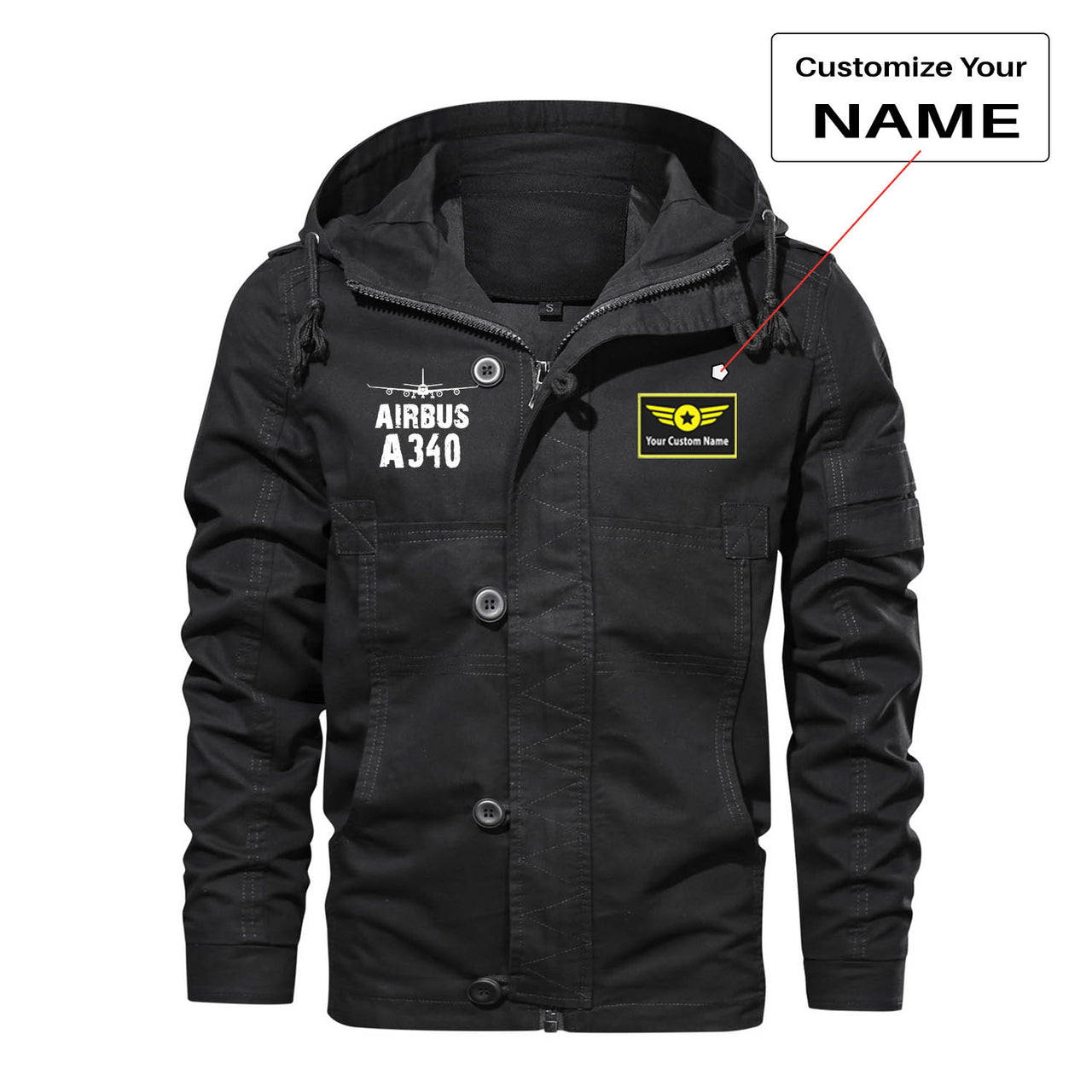 Airbus A340 & Plane Designed Cotton Jackets