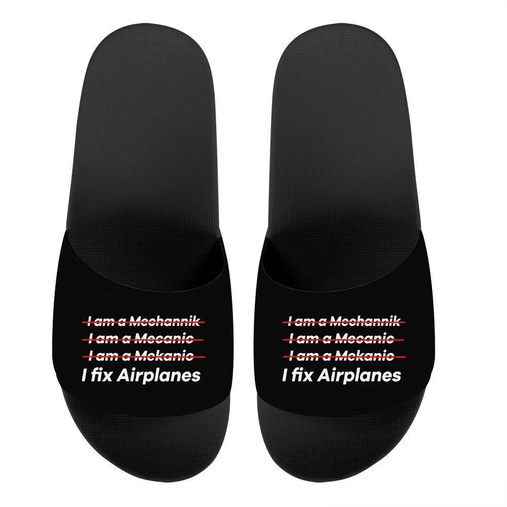 I Fix Airplanes Designed Sport Slippers