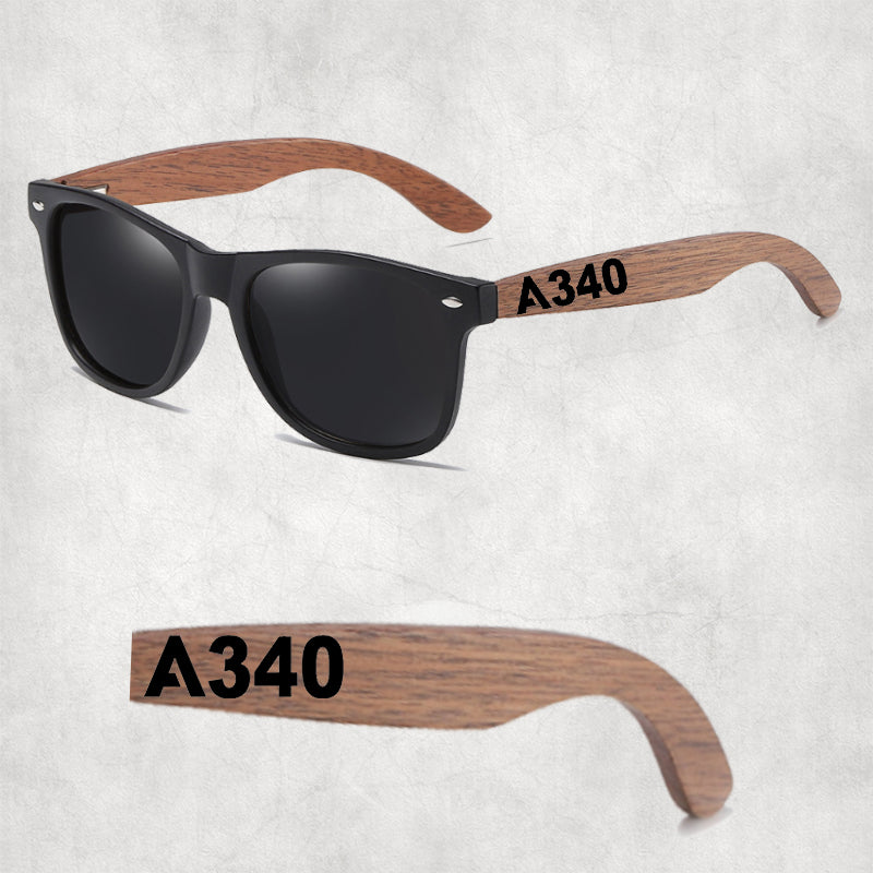 A340 Flat Text Designed Sun Glasses