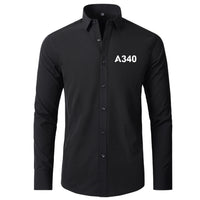 Thumbnail for A340 Flat Text Designed Long Sleeve Shirts