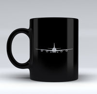 Thumbnail for Boeing 747 Silhouette Designed Black Mugs