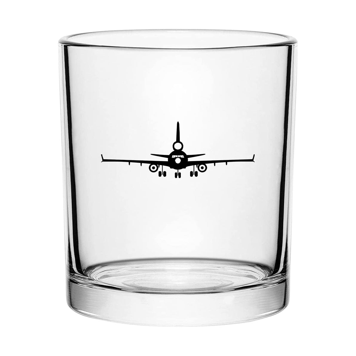 McDonnell Douglas MD-11 Silhouette Plane Designed Special Whiskey Glasses