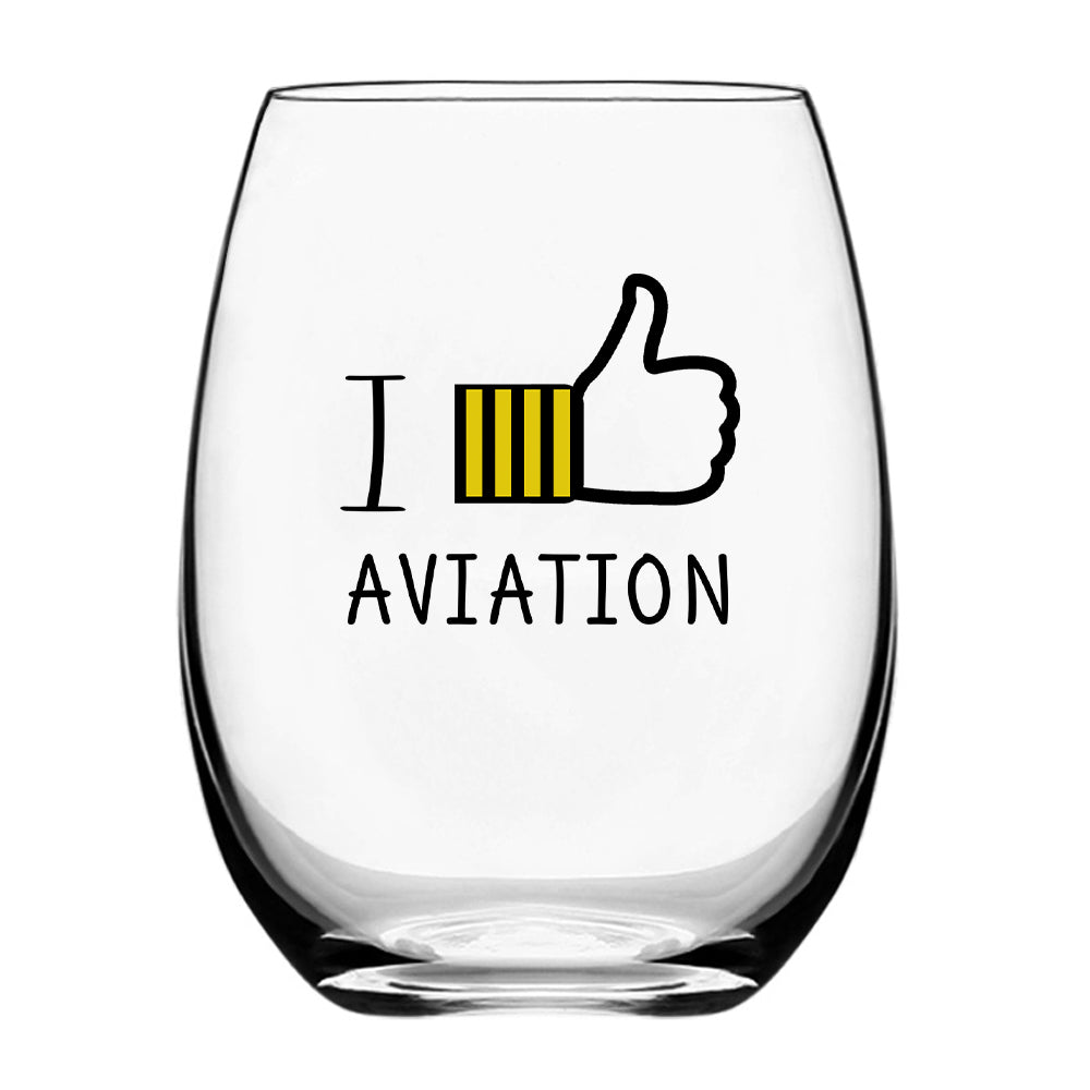 I Like Aviation Designed Beer & Water Glasses