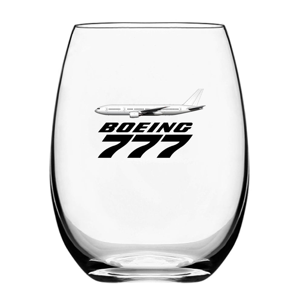 The Boeing 777 Designed Beer & Water Glasses