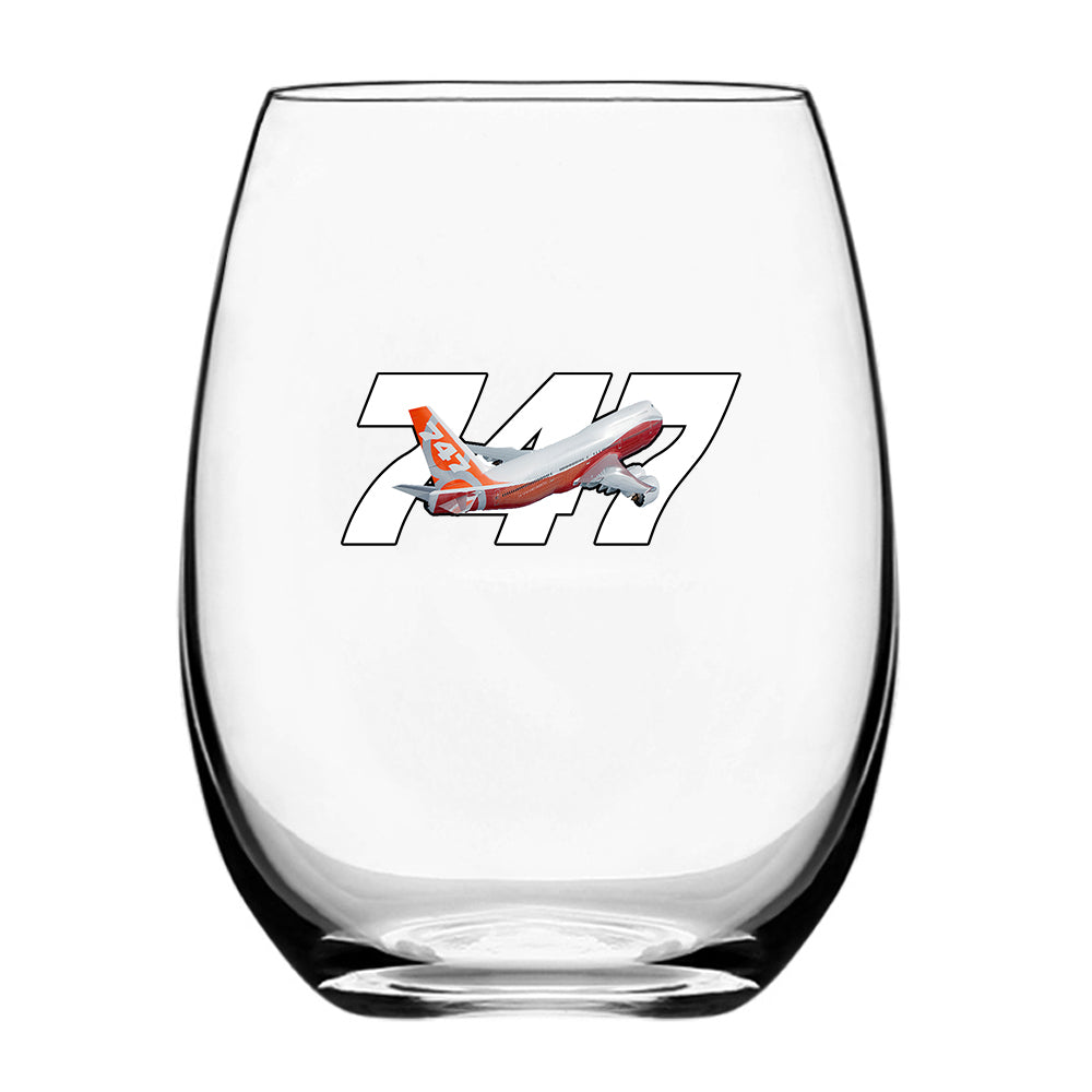 Super Boeing 747 Intercontinental Designed Beer & Water Glasses