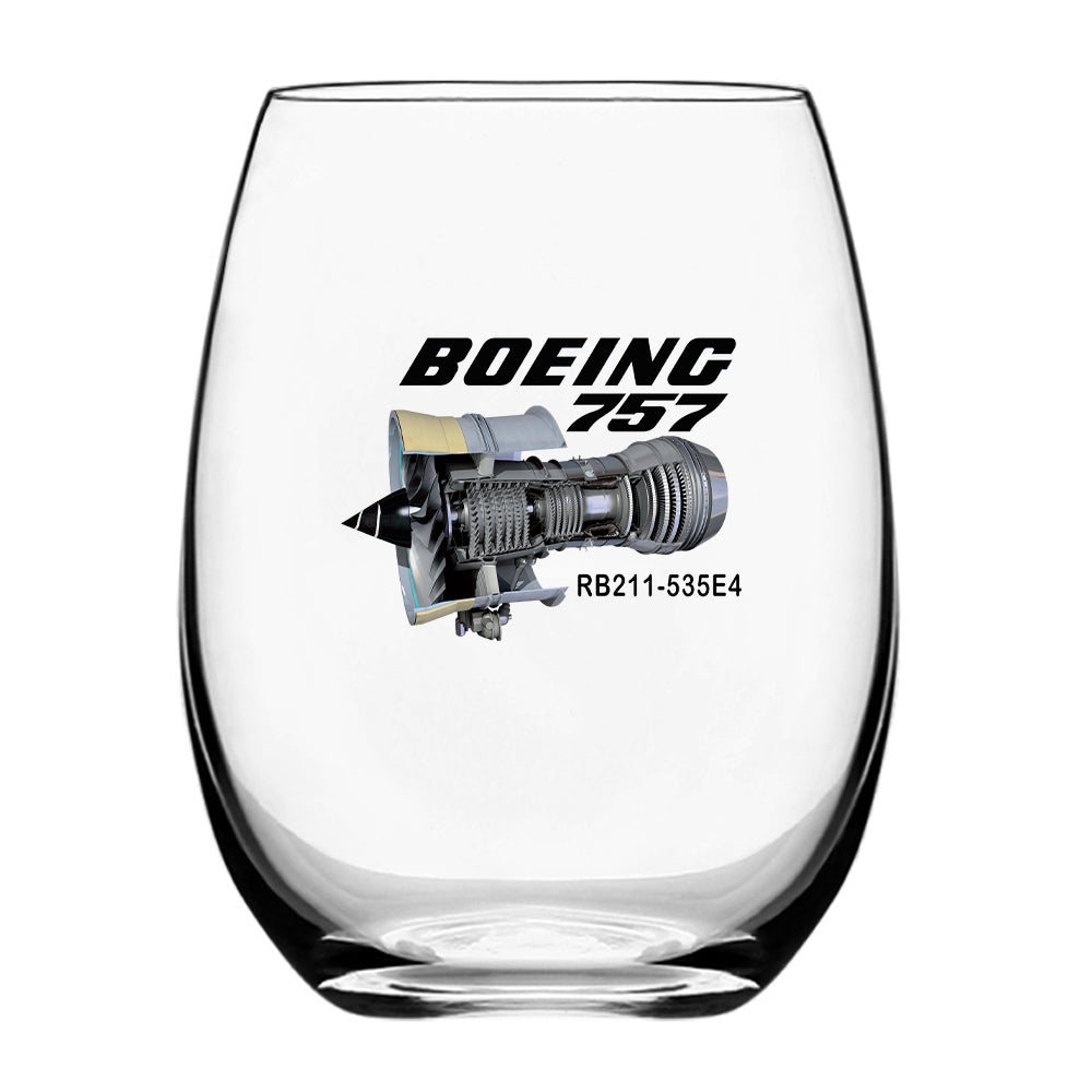 Boeing 757 & Rolls Royce Engine (RB211) Designed Beer & Water Glasses