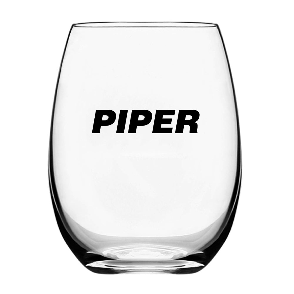 Piper & Text Designed Beer & Water Glasses