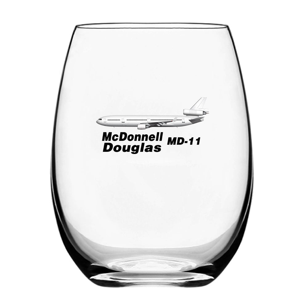 The McDonnell Douglas MD-11 Designed Beer & Water Glasses