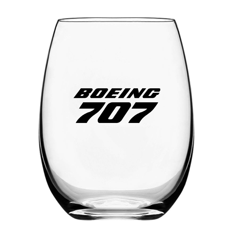 Boeing 707 & Text Designed Beer & Water Glasses