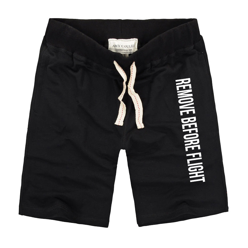 Remove Before Flight 2 Designed Cotton Shorts