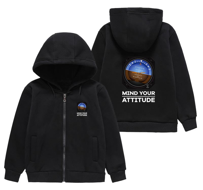 Mind Your Attitude Designed "CHILDREN" Zipped Hoodies