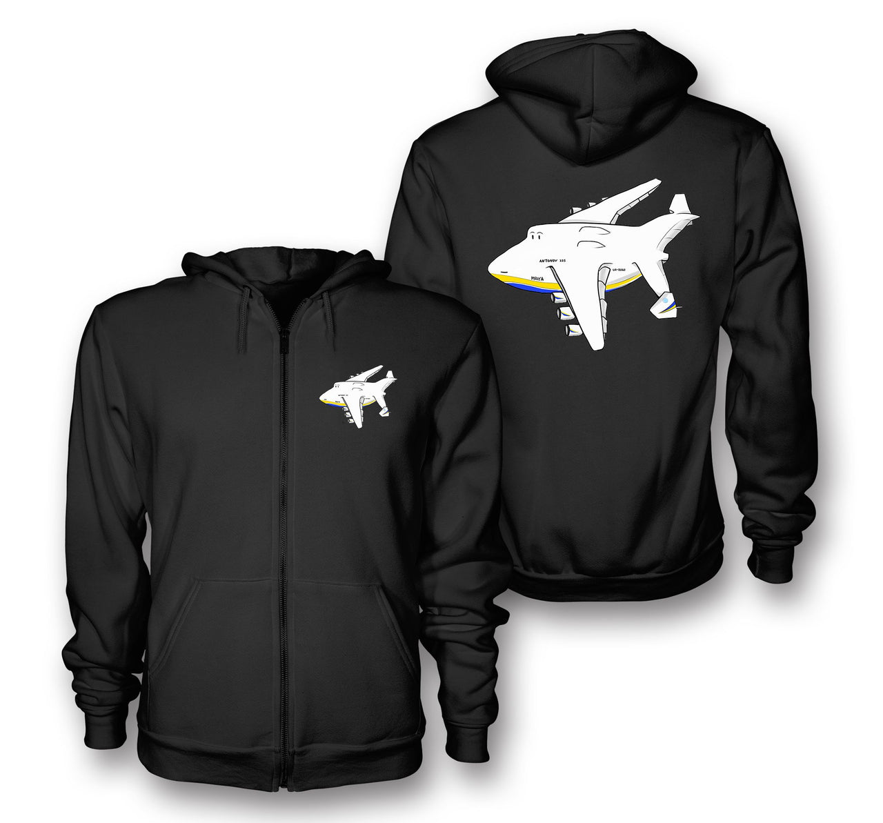 Antonov AN-225 Mriya Designed Zipped Hoodies