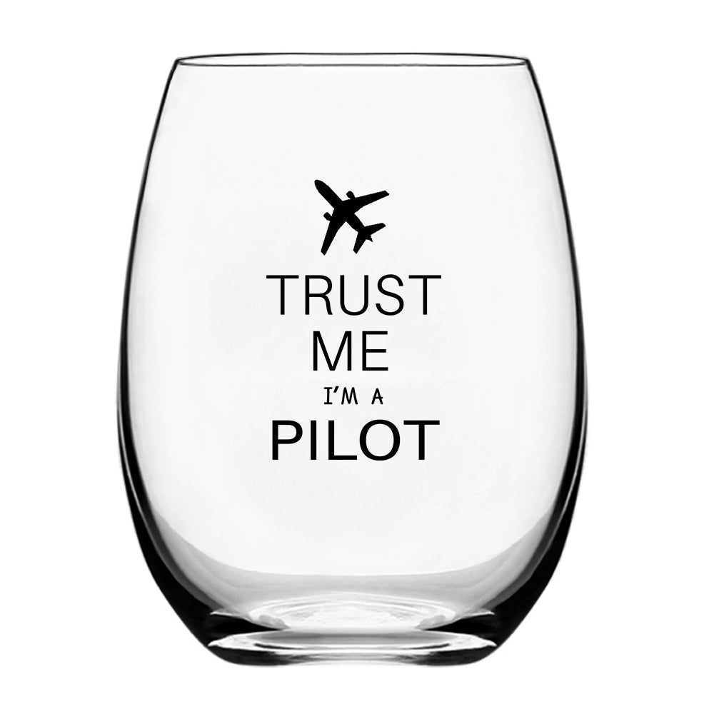 Trust Me I'm a Pilot 2 Designed Beer & Water Glasses