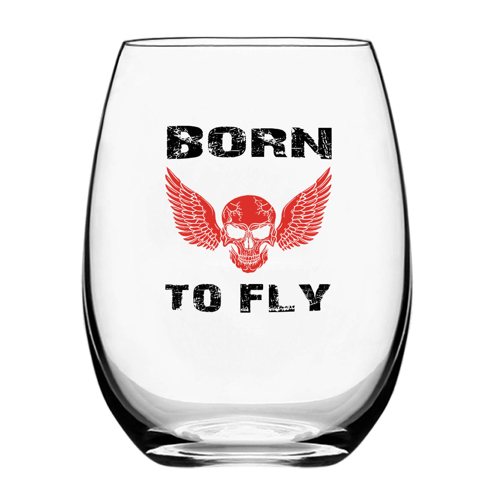 Born To Fly SKELETON Designed Beer & Water Glasses