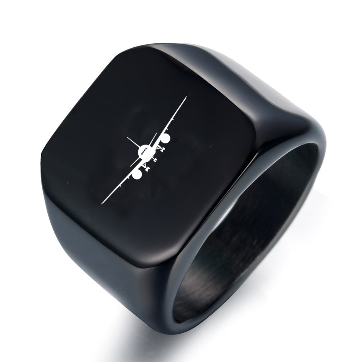 Boeing 777 Silhouette Designed Men Rings