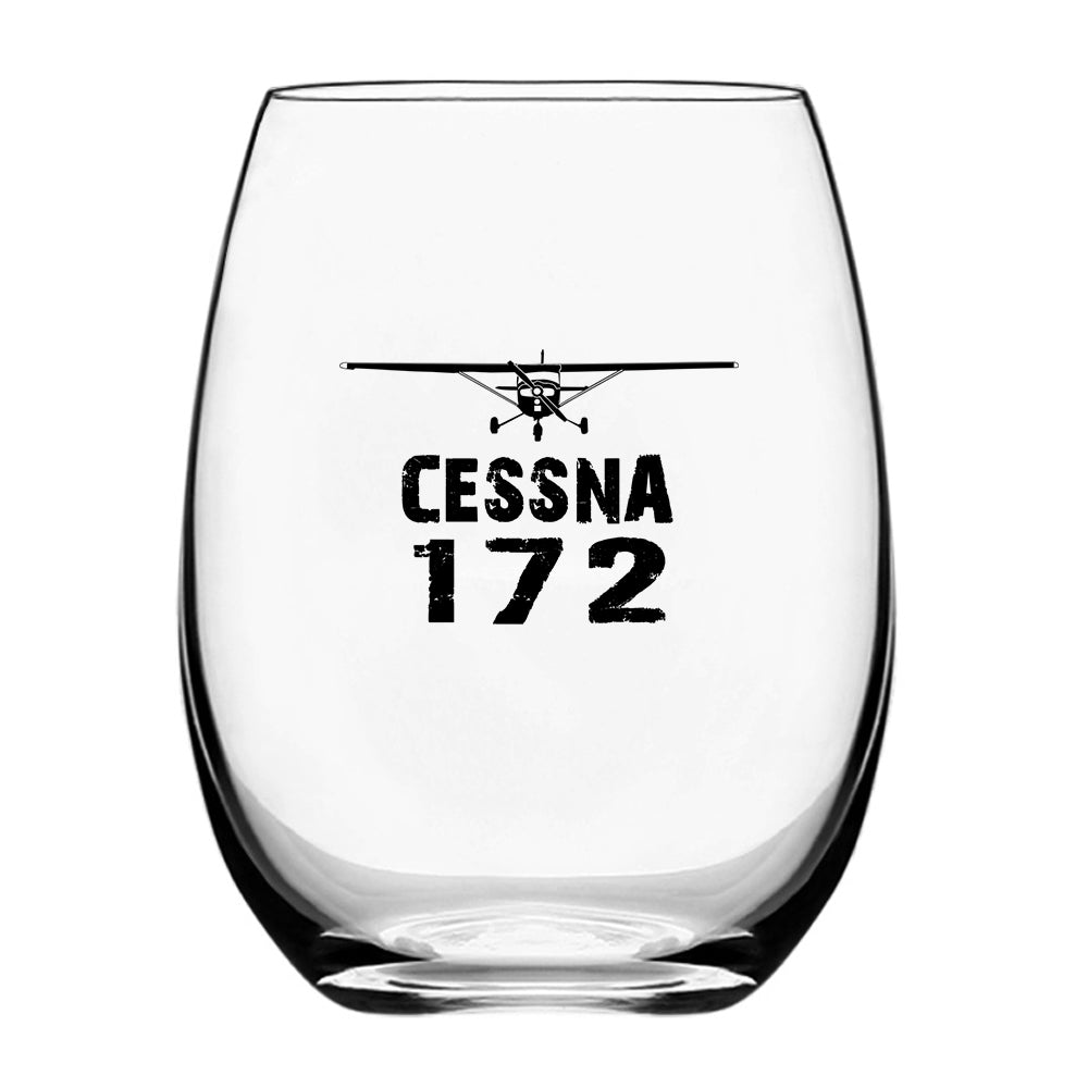 Cessna 172 & Plane Designed Beer & Water Glasses