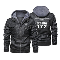 Thumbnail for Cessna 172 & Plane Designed Hooded Leather Jackets