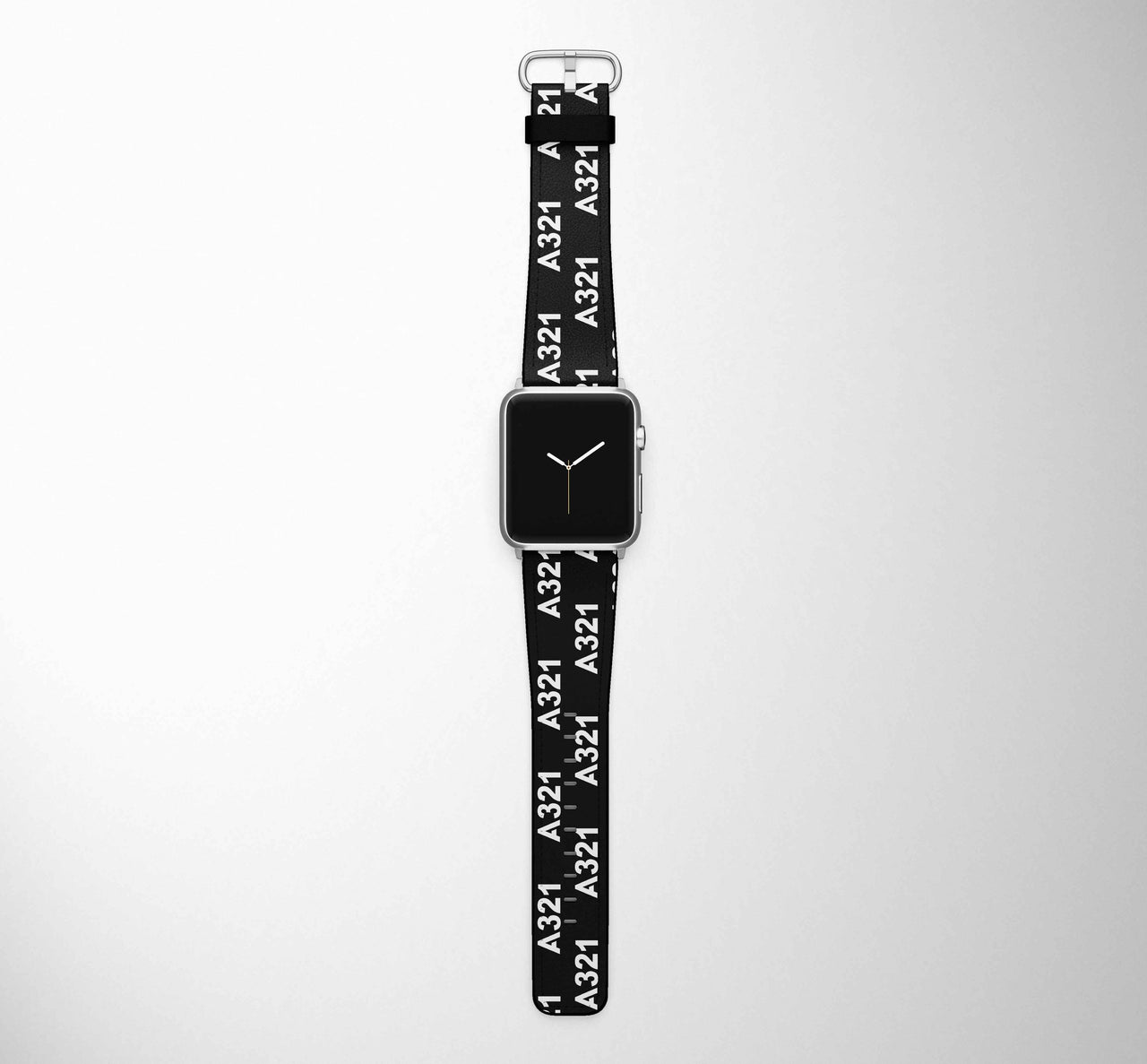 A321 Flat Text Designed Leather Apple Watch Straps