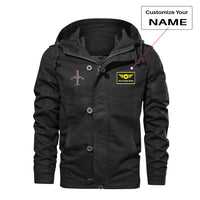 Thumbnail for Airplane Shape Aviation Alphabet Designed Cotton Jackets