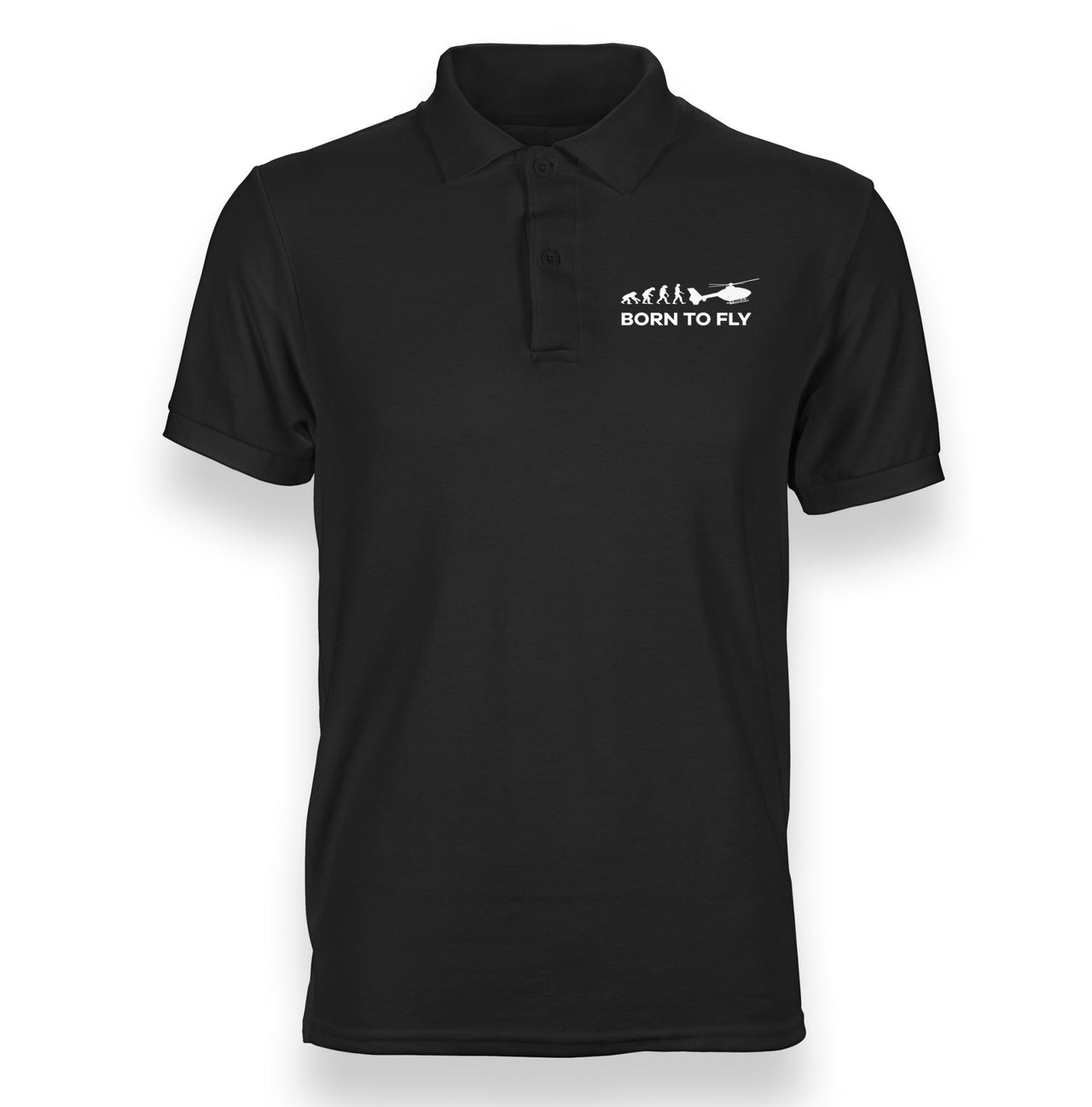 Born To Fly Helicopter Designed "WOMEN" Polo T-Shirts