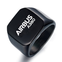 Thumbnail for Airbus A380 & Text Designed Men Rings