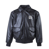 Thumbnail for Piper PA28 & Plane Designed Leather Bomber Jackets (NO Fur)