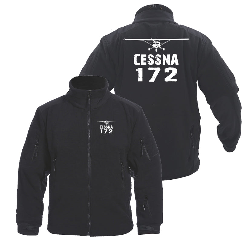 Cessna 172 & Plane Designed Fleece Military Jackets (Customizable)