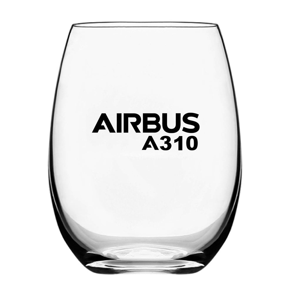 Airbus A310 & Text Designed Beer & Water Glasses