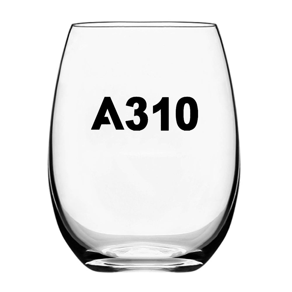 A310 Flat Text Designed Beer & Water Glasses