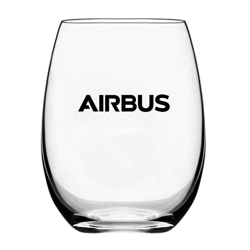 Airbus & Text Designed Beer & Water Glasses