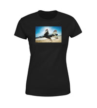 Thumbnail for Turning Right Fighting Falcon F16 Designed Women T-Shirts