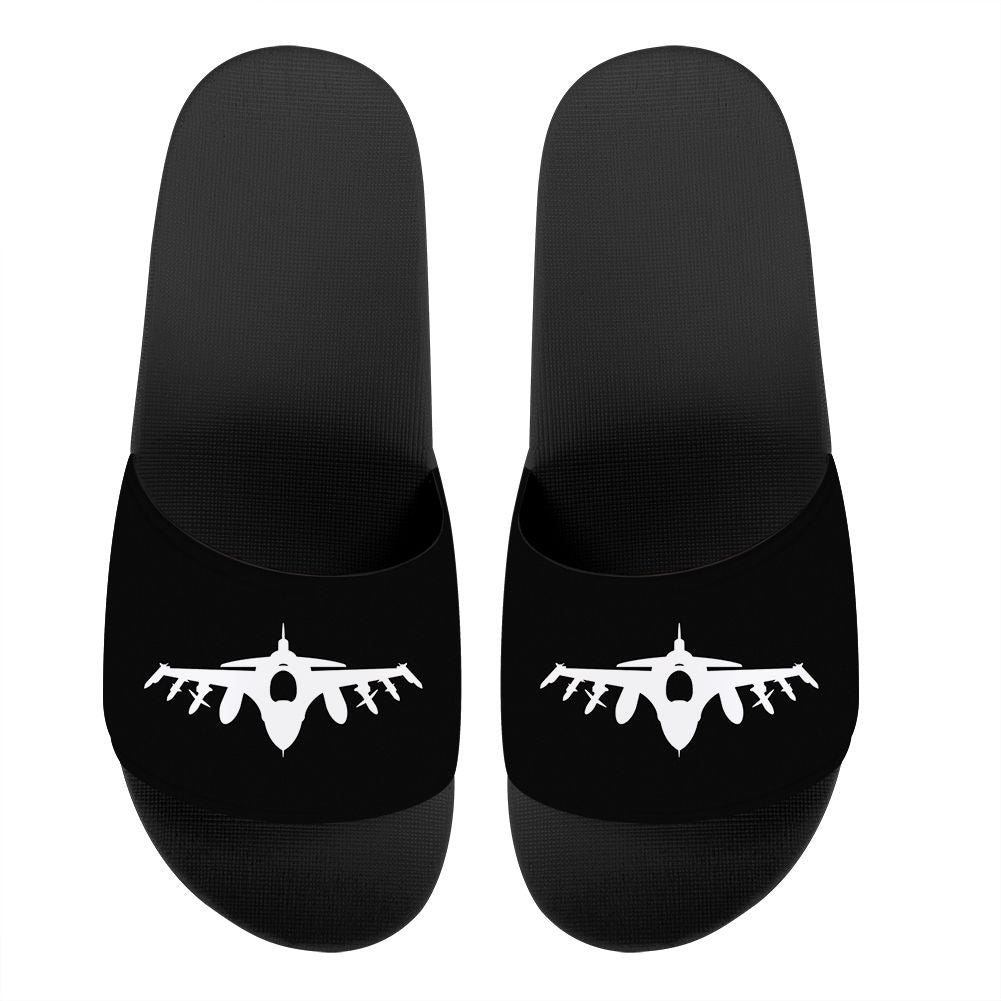 Fighting Falcon F16 Silhouette Designed Sport Slippers