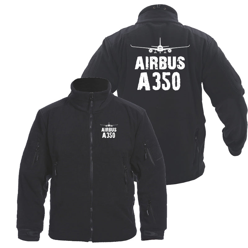 Airbus A350 & Plane Designed Fleece Military Jackets (Customizable)