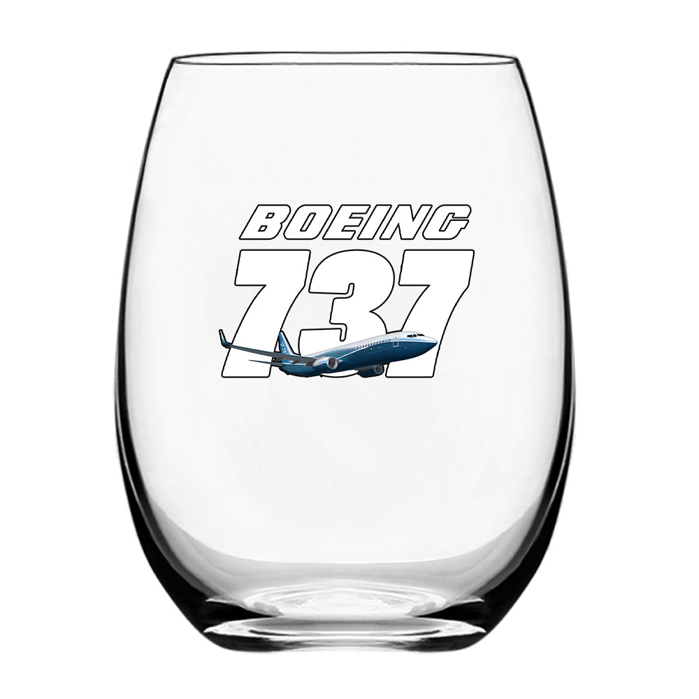 Super Boeing 737+Text Designed Beer & Water Glasses