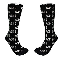 Thumbnail for A319 Flat Text Designed Socks