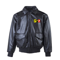 Thumbnail for Flat Colourful 777 Designed Leather Bomber Jackets (NO Fur)