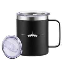 Thumbnail for Boeing 777 Silhouette Designed Stainless Steel Laser Engraved Mugs