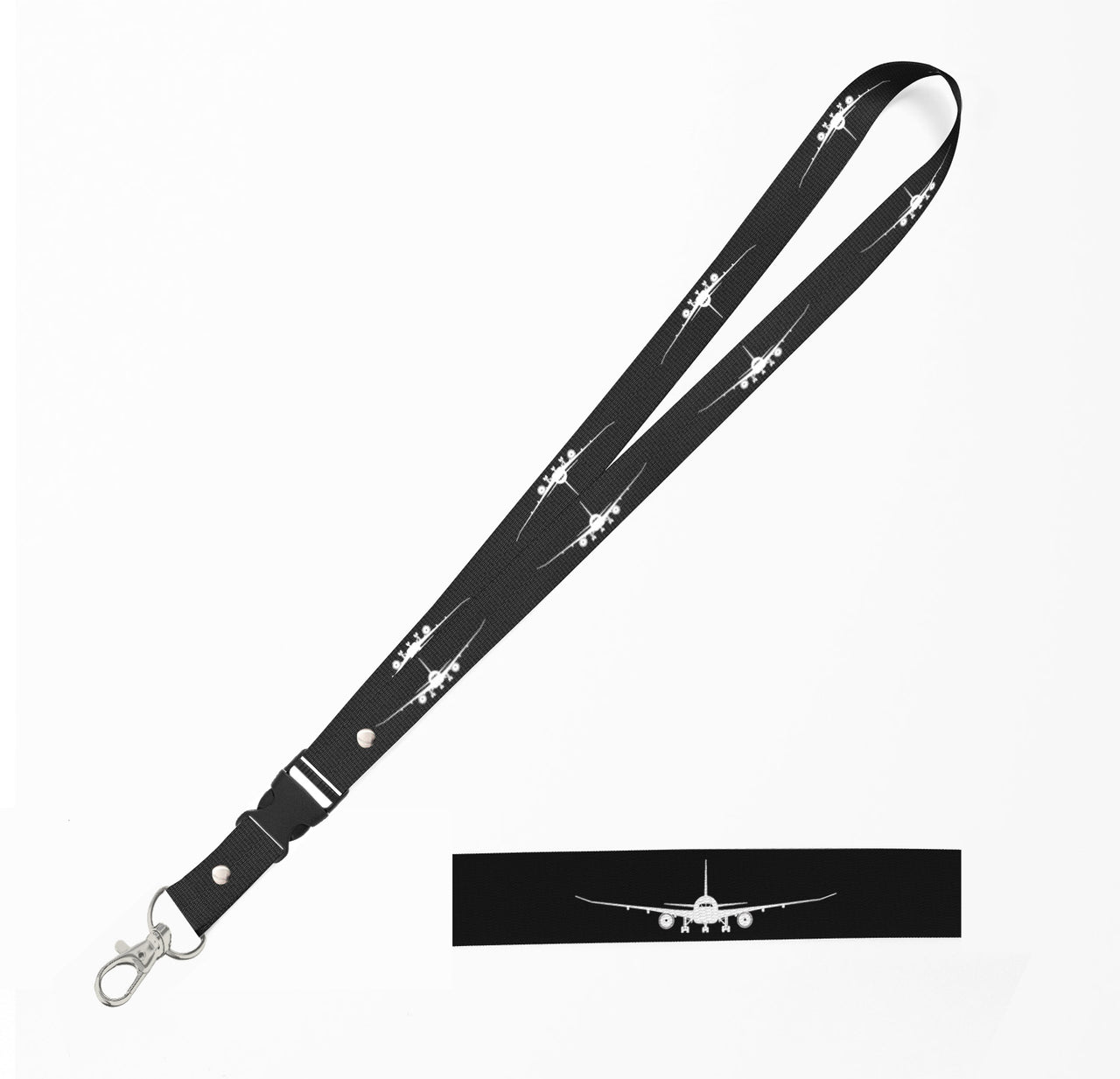 Boeing 787 Silhouette Designed Detachable Lanyard & ID Holders